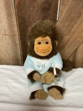 Vintage Hosung Monkey Plush Baby Chimp Joey  Stuffed Animal PJ's 1994 Toy 10"