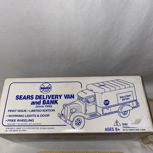 VINTAGE MARX/SEARS DELIVERY VAN AND BANK - Picture 5 of 5
