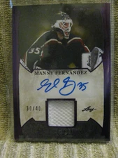 2022-23 Leaf ITG Used Game Used Auto Purple /40 Manny Fernandez #GUA-MF1 Auto