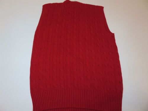 Polo Ralph Lauren Boys Cable Knit Sweater Vest Large 14-16 Red NWT Holiday - Picture 4 of 4