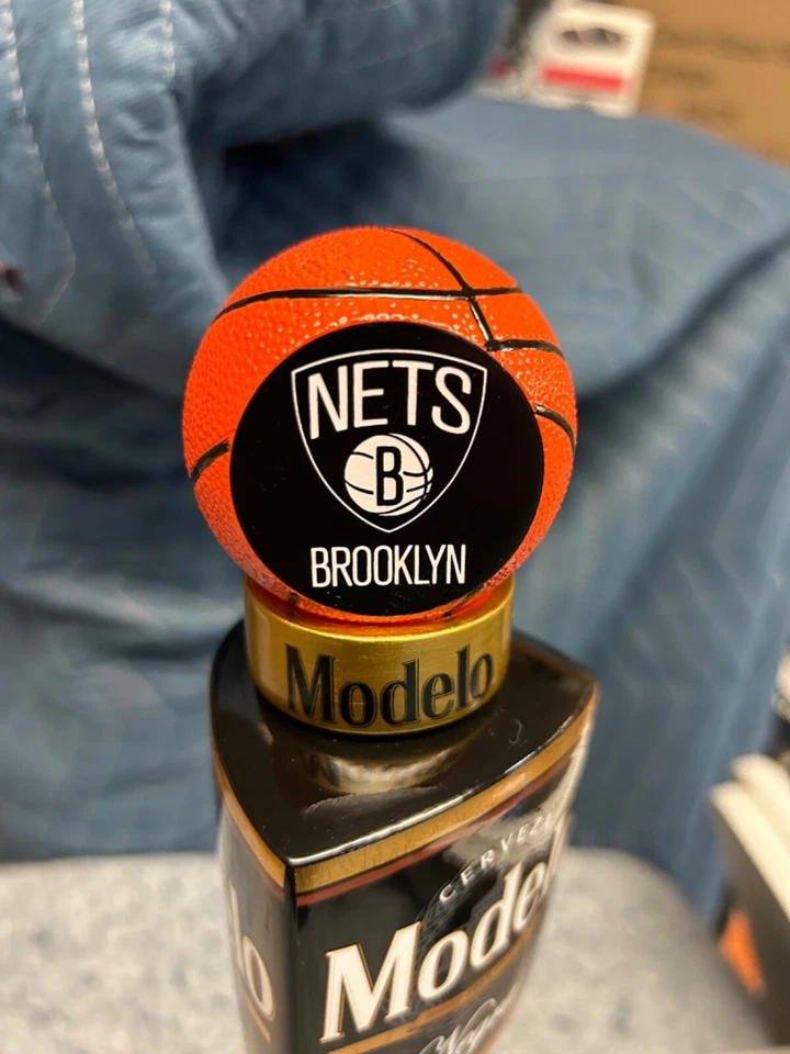 BROOKLYN NETS MODELO NEGRA Beer Tap Handle, NBA Basketball, Rare - Image 4 of 4