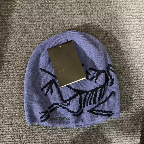 New Arcteryx Bird Head Black Toque Beanie Hat Orca black Merino wool Knitted Cap - Zdjęcie 6 z 16
