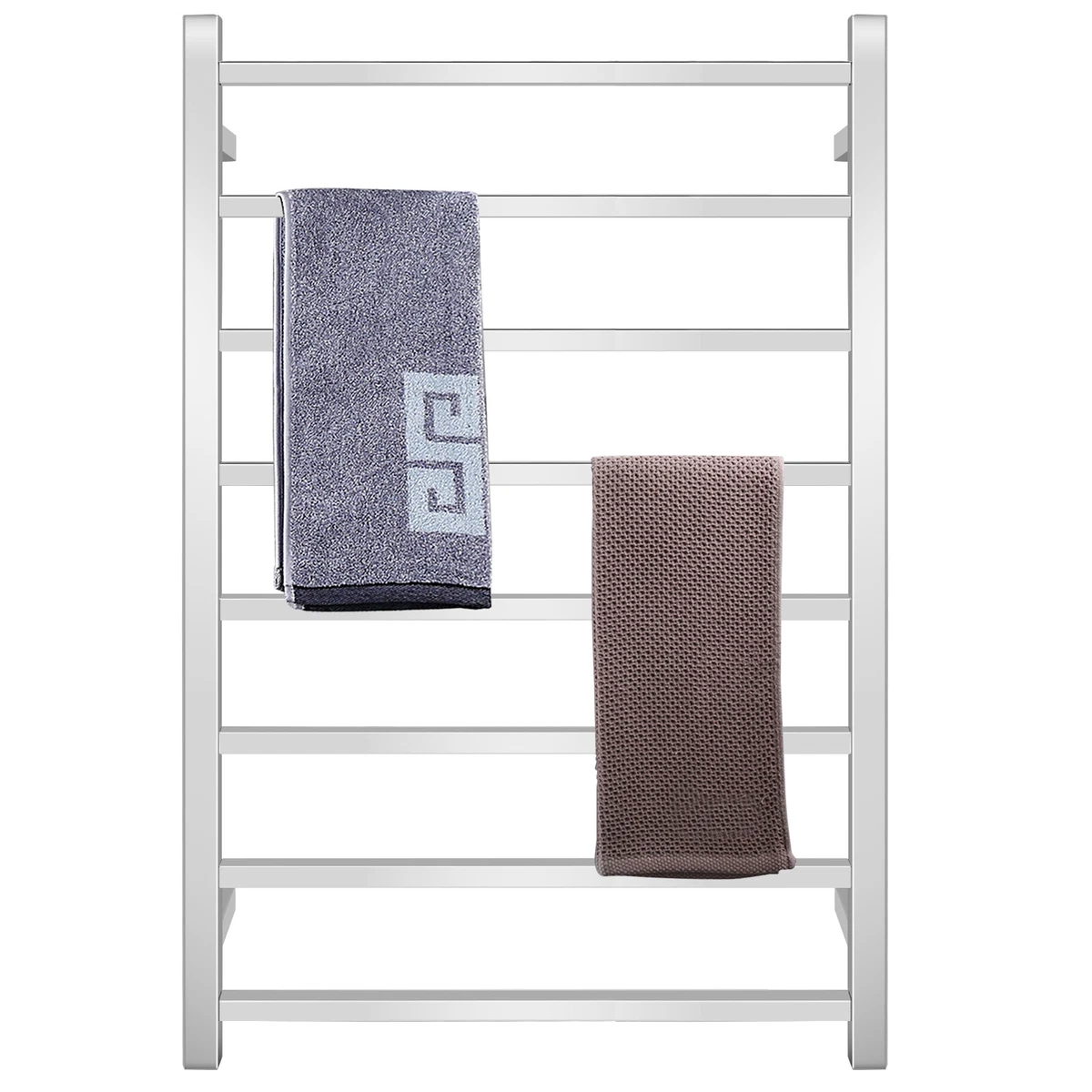 Cosway Wall Mounted Heated Drying Rack Electric 145W Towel Warmer 8 Square  Bars | eBay
