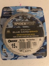 spiderwire stealth blue camo braid 15lb 125yds