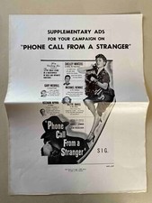 Phone Call From a Stranger Advertising Supplement 1952 Bette Davis!