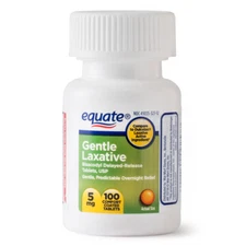 Equate Gentle Laxative Bisacodyl USP Tablets, 5 Mg, 100 Count