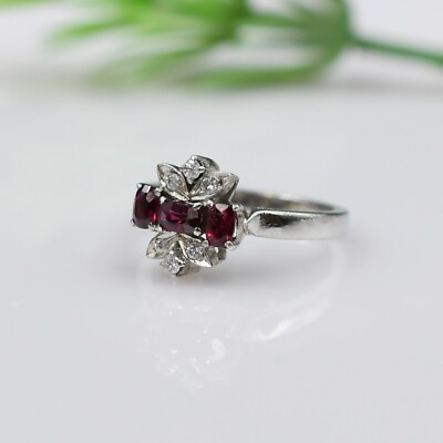Natural Garnet Ring 925 Sterling Silver Ring Oval Garnet Ring Wedding Ring