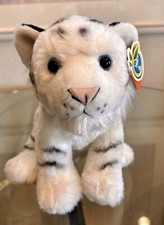 Wild Republic Baby White Tiger Cub Plush 12  Stuffed Animal Blue Eyes
