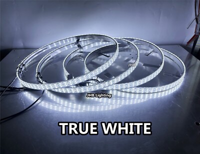 JHB 15.5''TRIPLE ROW PURE WHITE LED Wheel Rim Light Switch Remote Strobes Set (4)