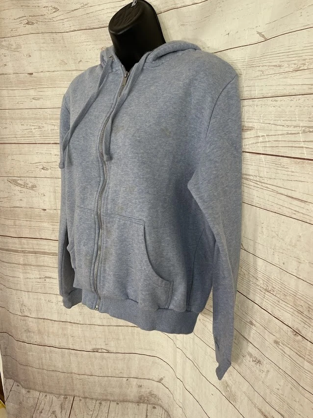 Sudadera con capucha H&M Basic para mujer azul claro cremallera completa talla M mediana Foto 2 de 4
