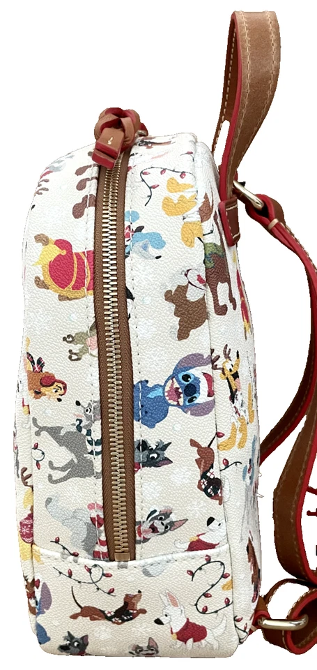 Nuevo Bolso Mochila Dooney & Bourke Santa Tails Navidad Vacaciones Perros Parques Disney Foto 4 de 4