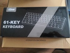 Royal Kludge RK61 White Keyboard Wireless . Red Switches. No USB Cable