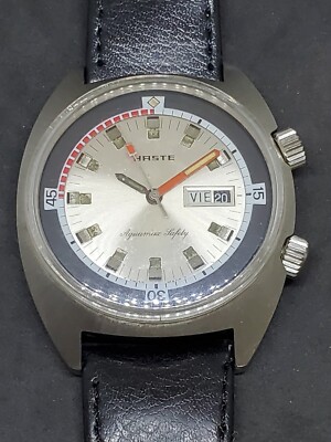 70s Haste Aquamatic Safety Dual Crowns Super Compressor Men Divers Watch