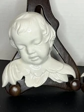 2 Karl Heinz Klette Original Germany Cherub/Angel Head Wall Hanging Porcelain