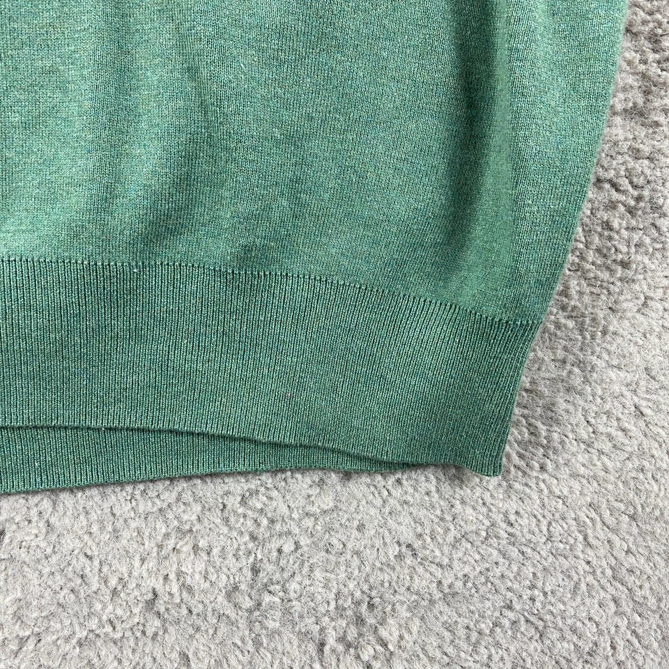 Polo Ralph Lauren Pima Algodón Suéter Chaleco Para Hombres XL Cuello en V Logo Tejido Pullover Foto 2 de 4