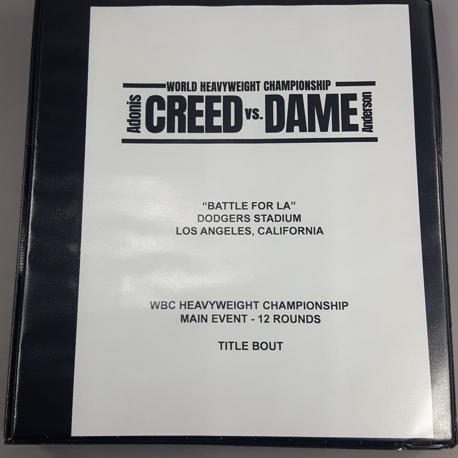 Image 17 of CREED III 3 - Screen Used DAZN Fight Commentator Binder with Notes - COA