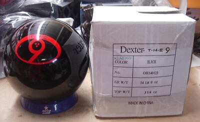 g9-123  14# 0oz  TW -3-1/4 NIB Dexter 2015 THE 9 NINE Shiny Black Bowling Ball