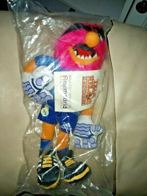 Muppets Animal Plush 8´´ tall Real Madrid Soccer Player NWT Very rare