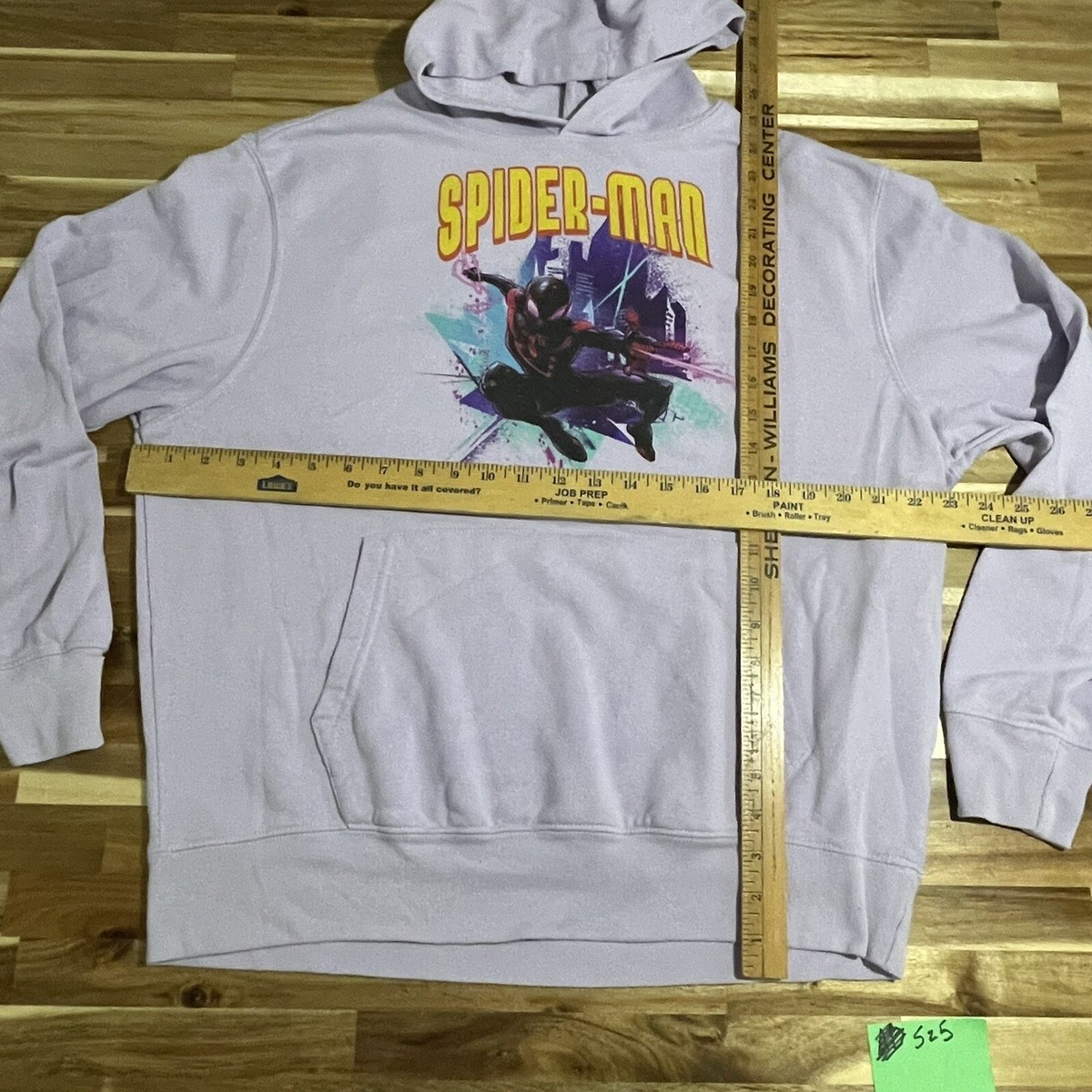 SpiderMan Mad Engine Hoodie Women's M Miles Morales Lavender