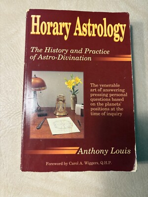 1991  Horary Astrology by Anthony Louis, never read, free shipping!