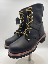 Tree Climbing/ Riding logger Men’s Full Grain Leather Upper Boots NEW soft toe