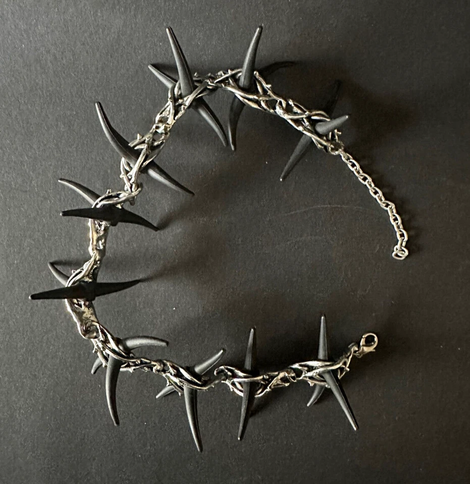 Schwarz Dorn Halsreif Kette Alchemy Gothic - Bild 2 von 4