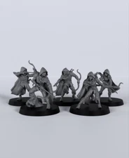 Elf Ranger Archer Squad Titan Forge Miniature Dungeons and Dragons Mini DnD 28mm