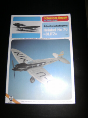Heinkel He-70, 1:50; Kartonbausatz, Schreiber Bogen