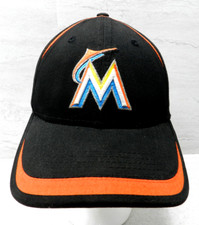 New Era 9Forty Miami Marlins Adjustable Cap Hat Genuine MLB Merch Black/Orange