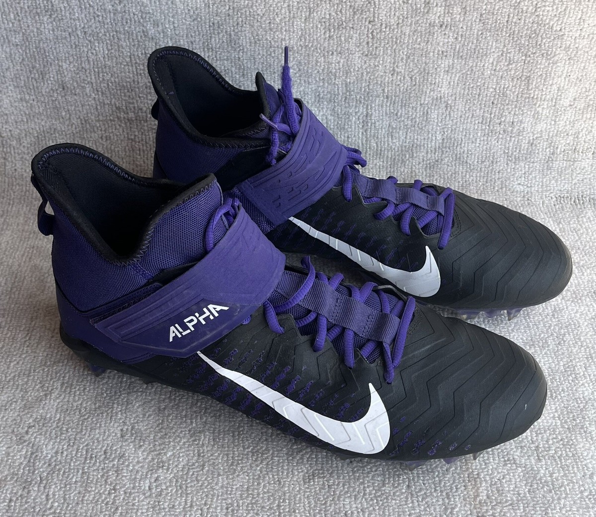 Nike Alpha Menace Pro 2 Mid Football Cleats Black Purple Size 14.5 BV3945-500 Nike Alpha Menace Pro 2 Mid Size 13 Purple Black Football  main image 2