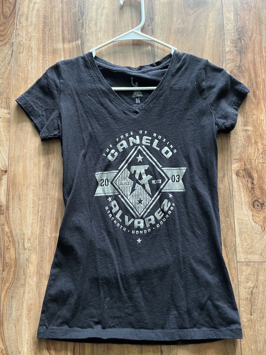 Women's Canelo brand Boxing Black Short Sleeve Fitted Fashion Top size M  (7/9)