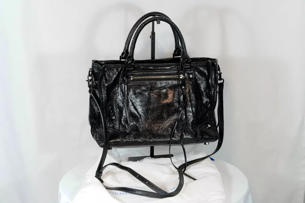Regan satchel tote black discount