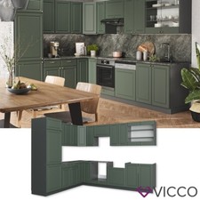 Cucina modulare blocco cucina angolare incasso Fame-Line cottage verde Vicco
