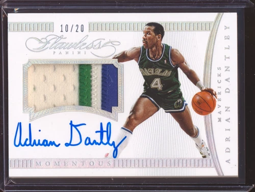 2014-15 PANINI FLAWLESS ADRIAN DANTLEY PATCH JERSEY AUTO AUTOGRAPH 10/20!