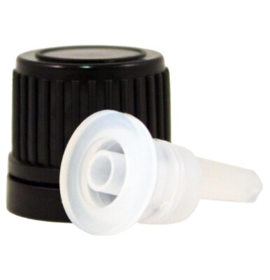 18 mm Tamper-Proof Dropper cap w/ Orifice/Euro Essential Oil Cap 50 pieces