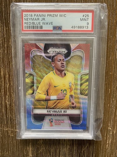 2018 Panini Prizm World Cup Neymar Jr Red White Blue #25 PSA 9 Brasil