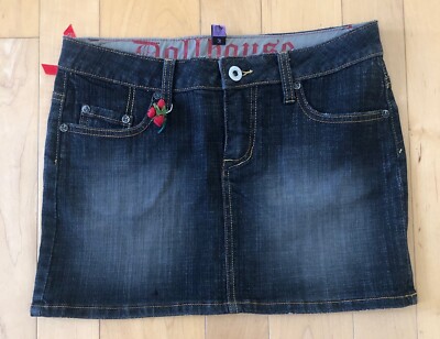New Dollhouse Denim Blue Jean Mini Skirt Size