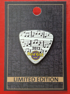 HRC Hard Rock Hotel Hollywood Music Note Guitar Pick LE300 NEW Cafe