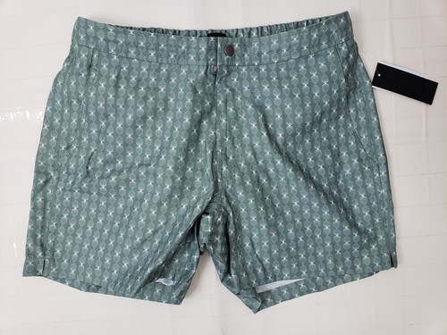 The Men's Store Safari Striped Shorts Green L - Picture 2 of 7