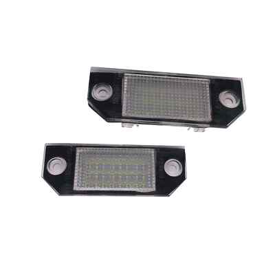 2Pcs LED License Number Plate Lights Lamps For Ford Focus C-Max 03-07 MK2 04-12