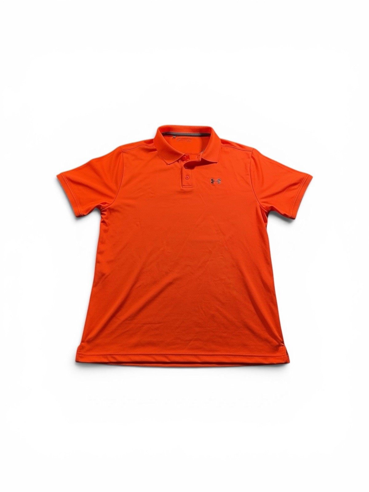 Under Armour Men’s Neon Orange Short Sleeve Polo Golf Casual Shirt Size XL