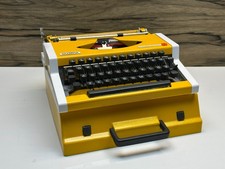 Olympia Traveller Yellow Typewriter | Vintage Manual Portable Typewriter thumbnail