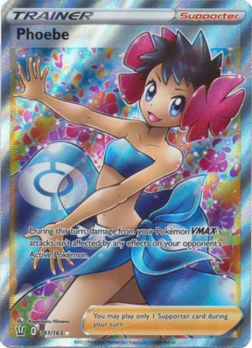 Pokemon Card - S&S: Battle Styles 161/163 - PHOEBE (Full Art Holo) - NM/M