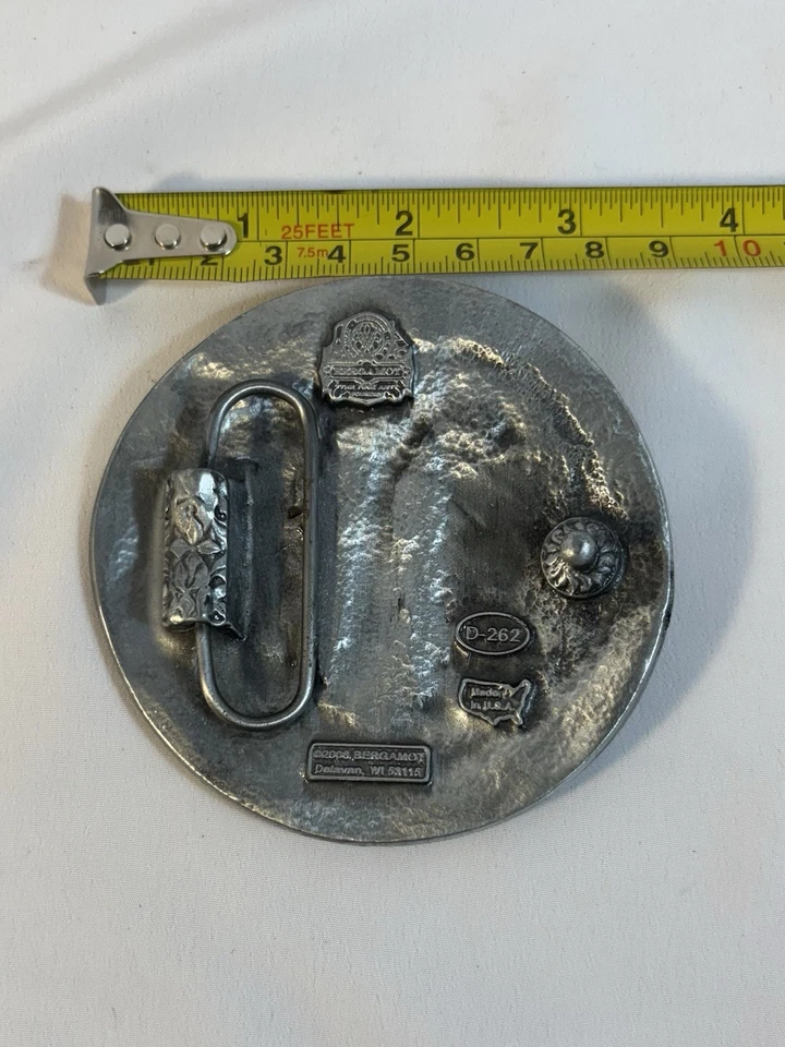 Beautiful Tree Of Life Belt Buckle By Bergamot #D-262 Silver Tone Metal USA - Image 3 of 4