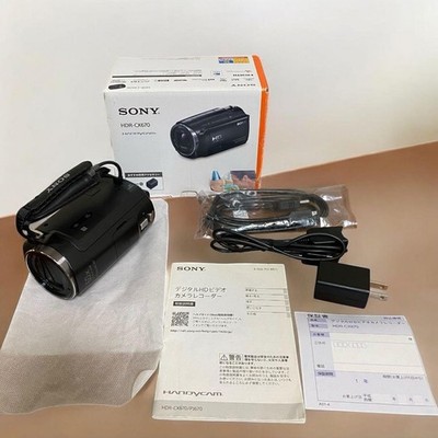 Sony HDR-CX670 Black HD Handycam Video Camera 30x Optical 25.1MP Tested Japan