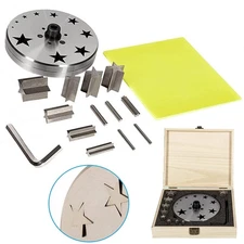 Star Shape Metal Disc Cutter 10 Punches 5mm to 31mm Jewelry Sheet Dies w/ Handle