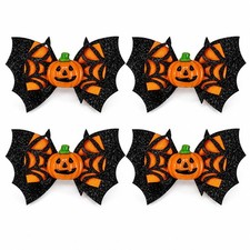 Halloween Hair Clips for Girls Pumpkin Spider Bows, Halloween hair bow