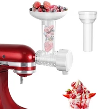 Frozen Fruit Soft Serve Maker for Kitchenaid Mixer, Dairy-Free Ice Cream Make...