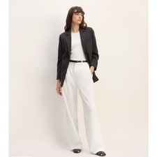 NWOT Everlane The Way-High Drape Pant In White Size 2S