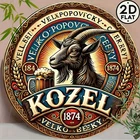 Kozel Beer Vintage Czech Republic Logo Tin Metal Signs Home Décor 8x8